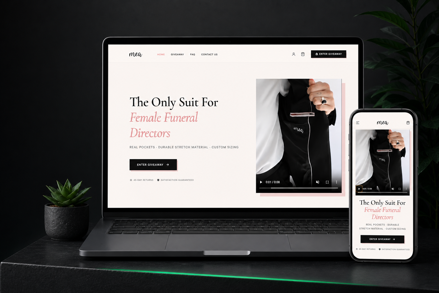 MEA Custom Suits — Shopify Store Preview